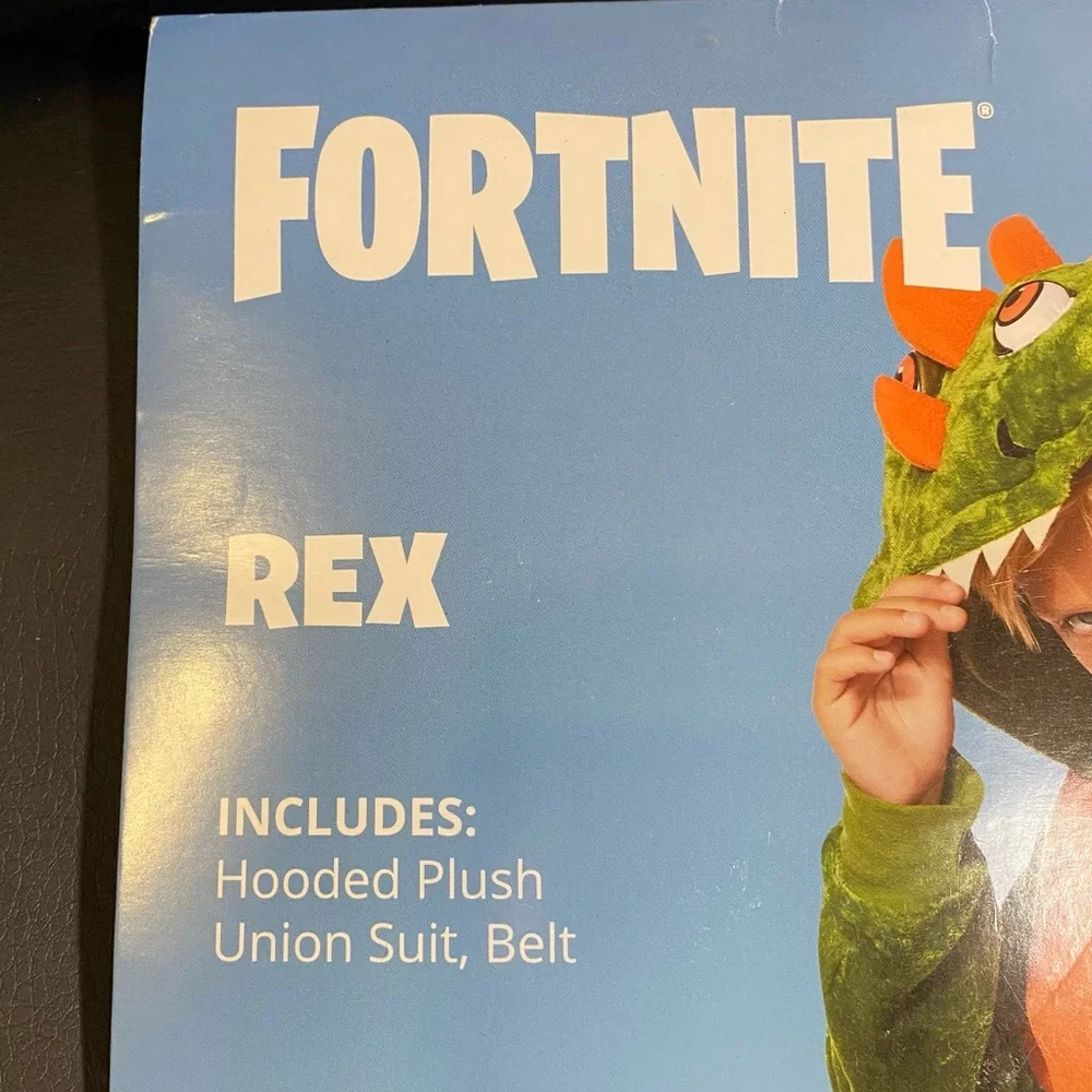 FortNite Rex Dinosaur Halloween Pajama Costume Kids Size L/XL Good Condition
